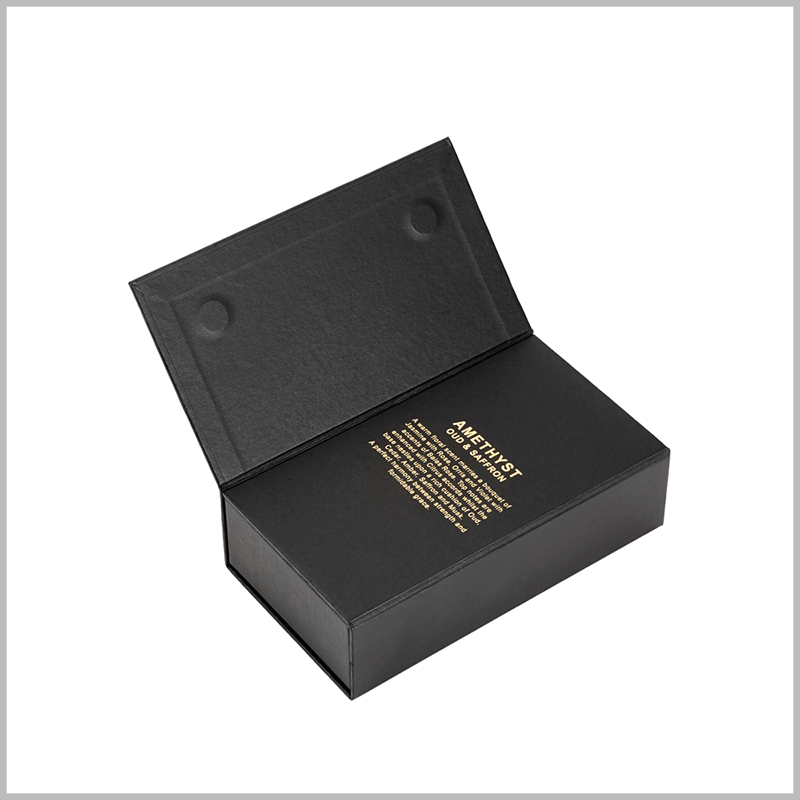 Matte Black Packaging Box For Perfume Bottle