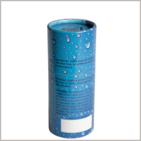 creative cardboard tube for essential oil packaging, Detailed essential oil information can be printed directly on the surface of the paper tube, which is convenient for customers to quickly understand.