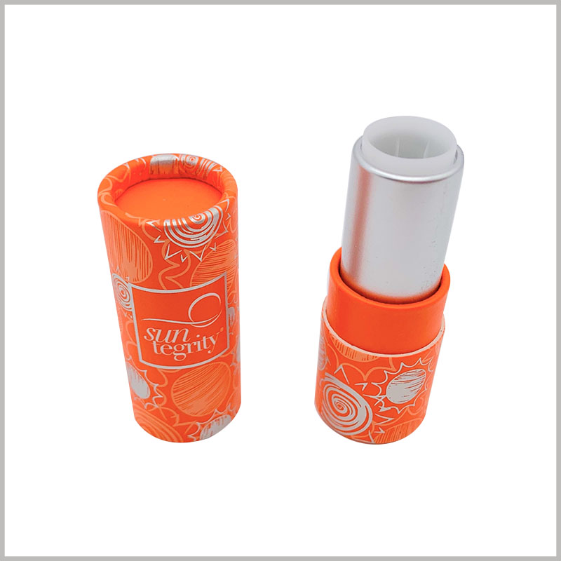 Orange sunscreen lipstick tube empty | Lipstick packaging